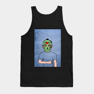 Ruth NFT - MaleMask with MexicanEye Color and BlueSkin on TeePublic Tank Top